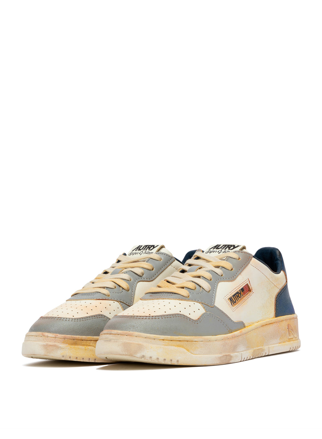 Autry Sup Vint Low - Blue/White/Limestone - Uomo