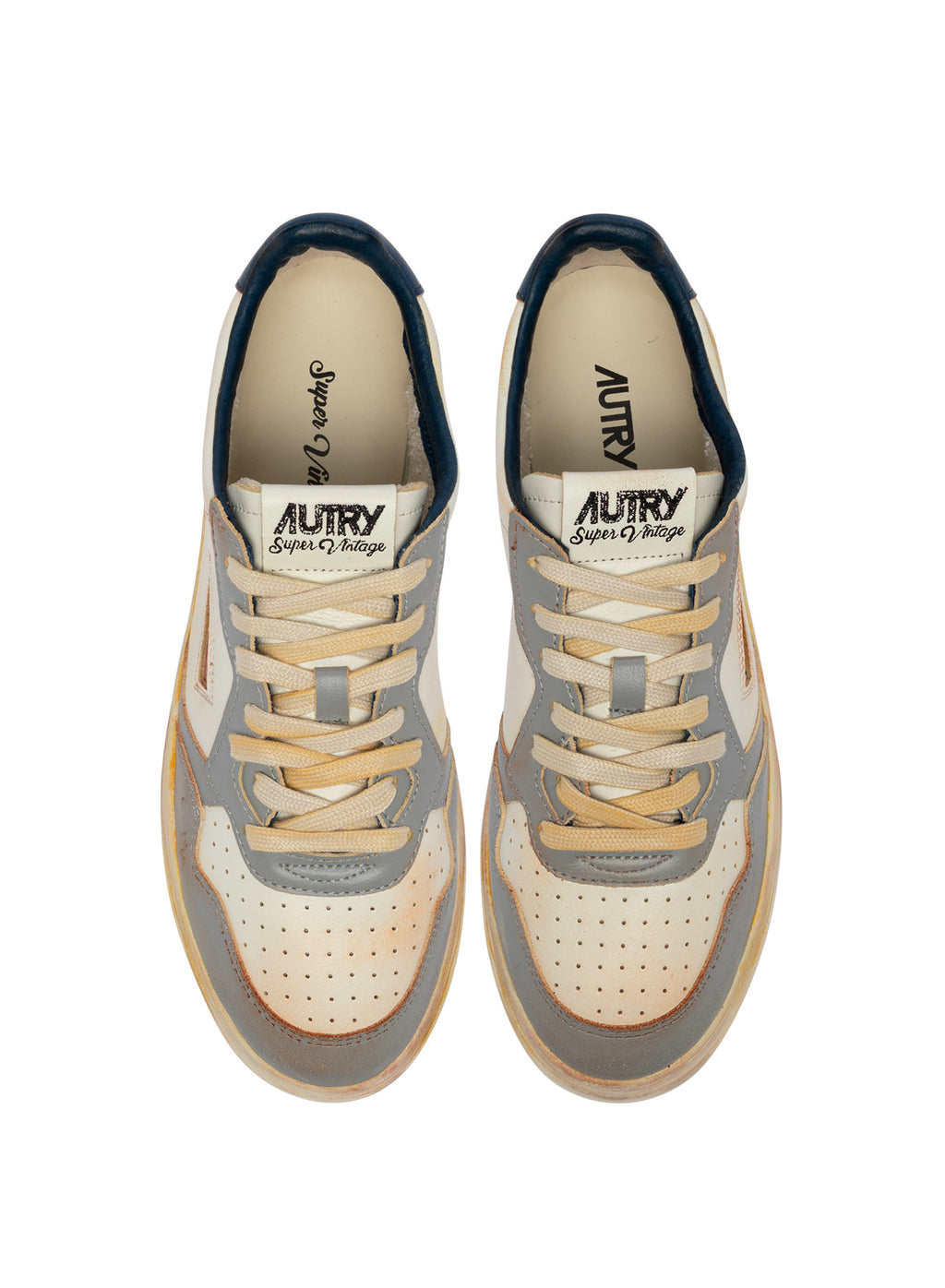 Autry Sup Vint Low - Blue/White/Limestone - Uomo