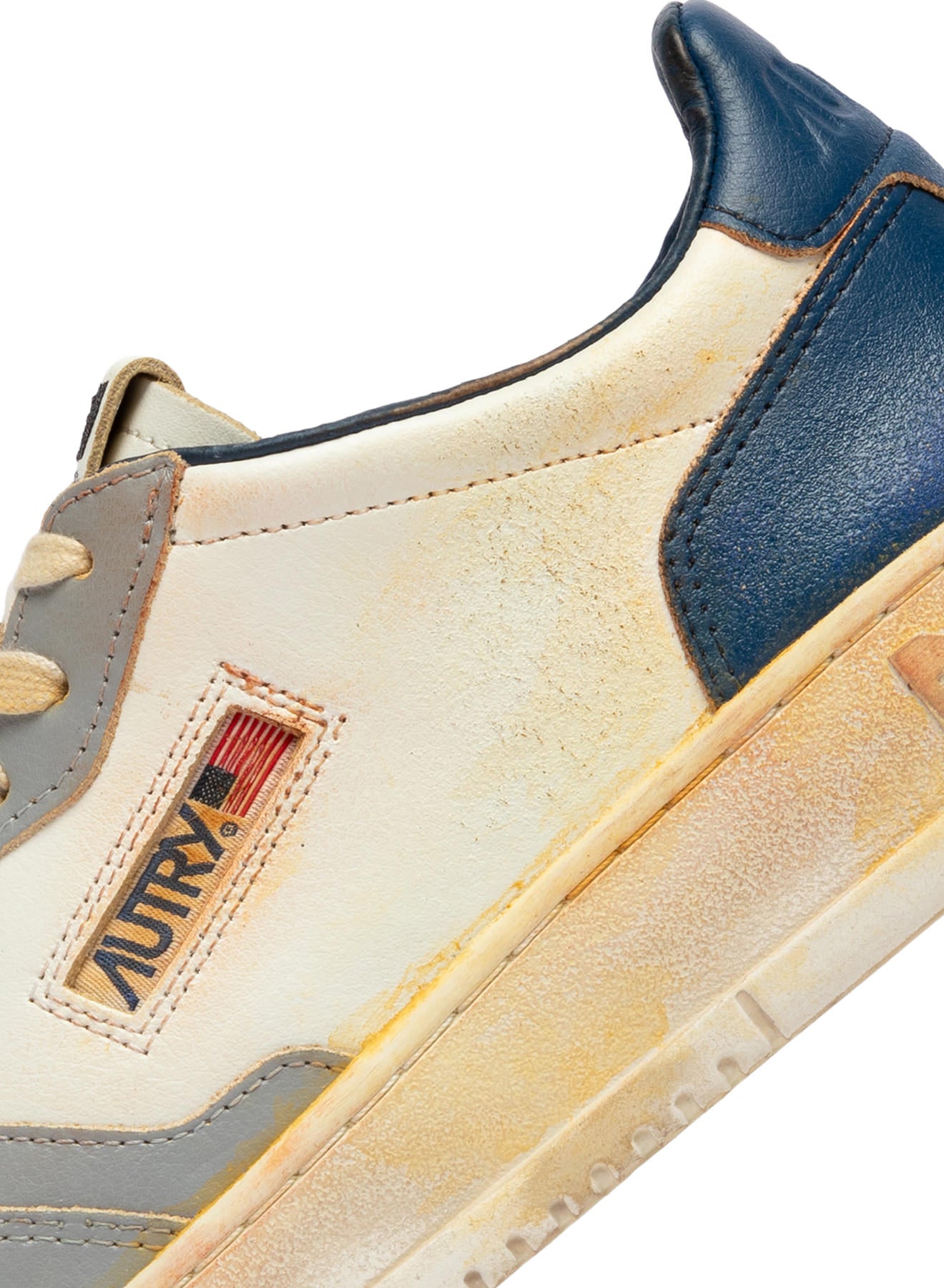 Autry Sup Vint Low - Blue/White/Limestone - Uomo