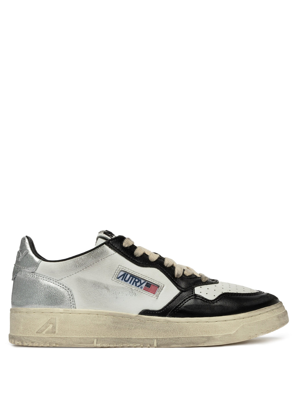 Autry Sup Vint Low - White/Black/Silver - Uomo