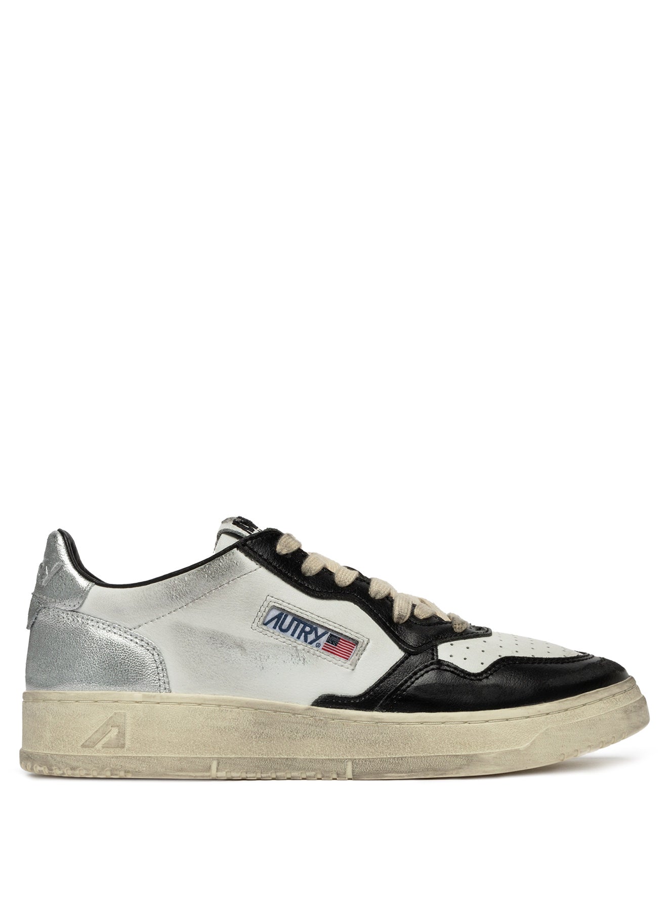 Autry Sup Vint Low - White/Black/Silver - Uomo