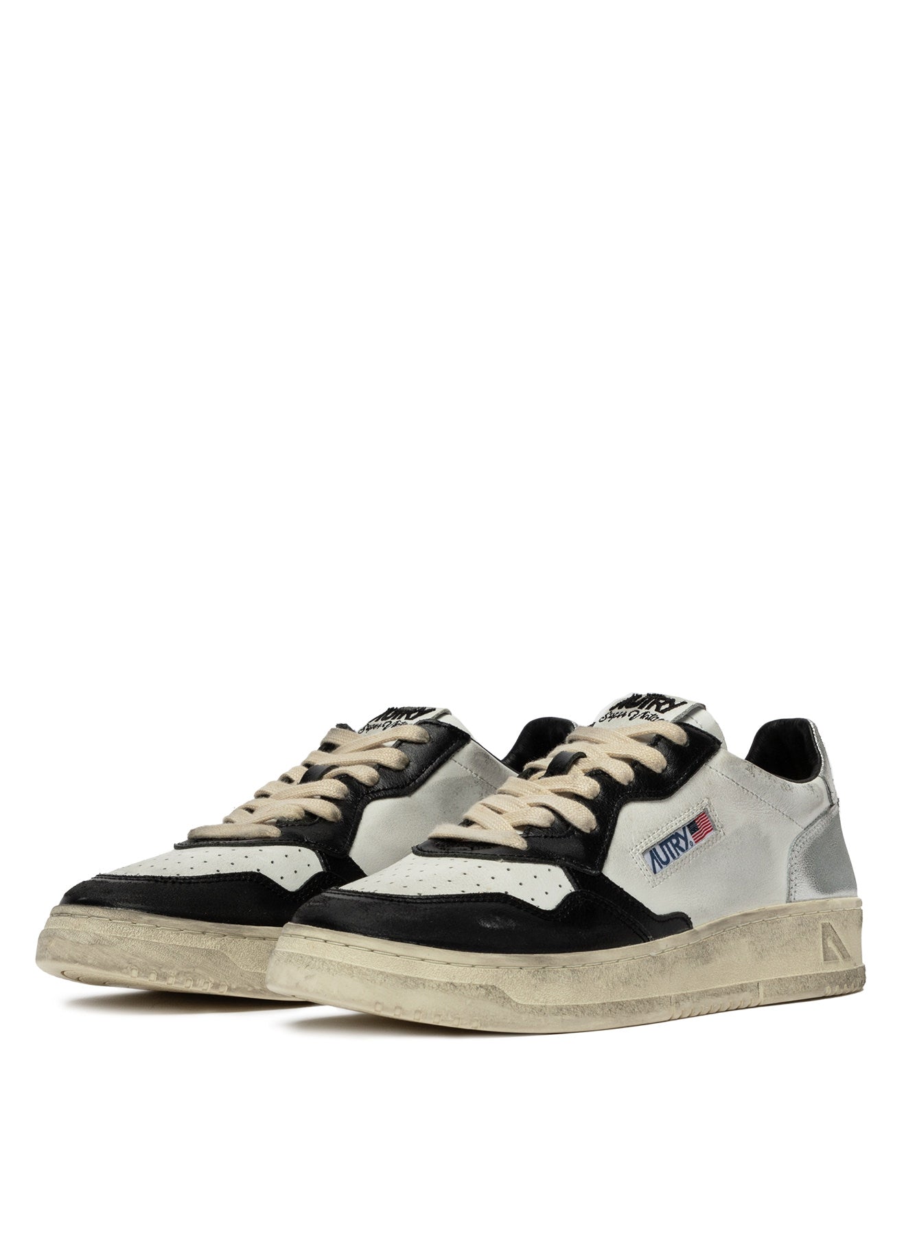 Autry Sup Vint Low - White/Black/Silver - Uomo